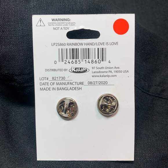 PINS (2) Rainbow Hand and Rainbow Love is Love LGBTQIA - Picture 2 of 4